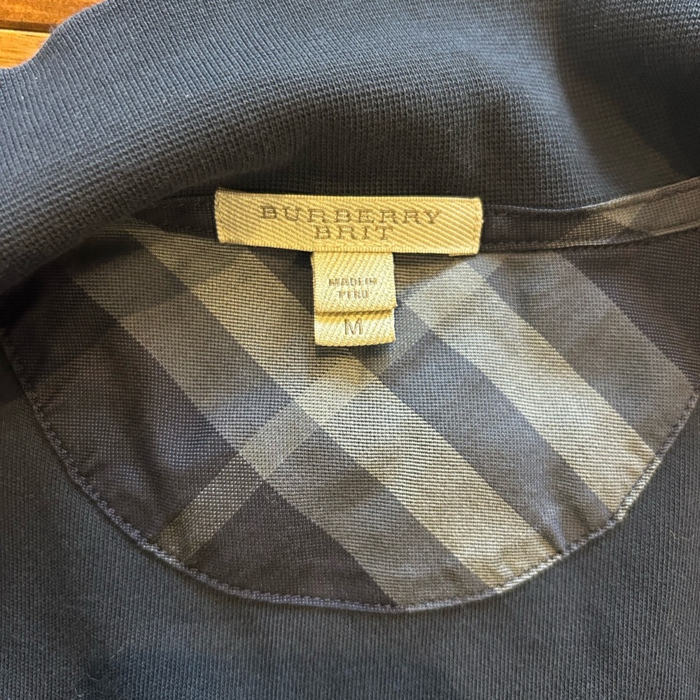 Burberry Blue  Men's Quarterzip